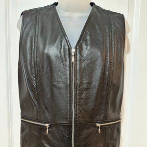Nipon Studio Vintage 100% Leather Moto Vest